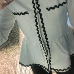 Black and white blazer